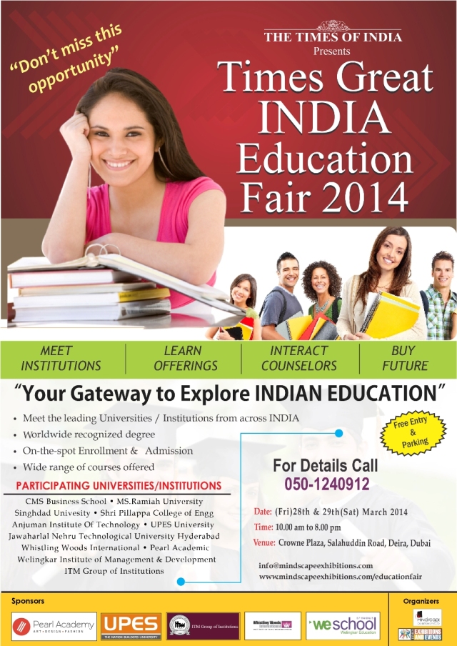 TIMES GREAT INDIA EDUCATION FAIR 2014 - DUBAI